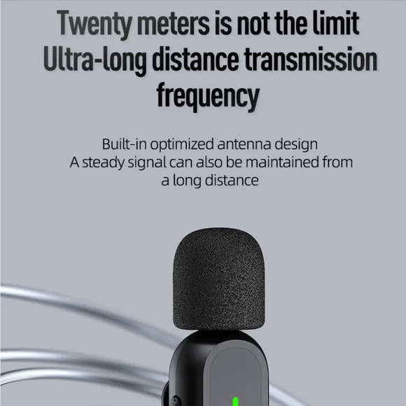 2PC Wireless Lavalier Microphone for iPhone iPad with charging case - Picture 9 of 11